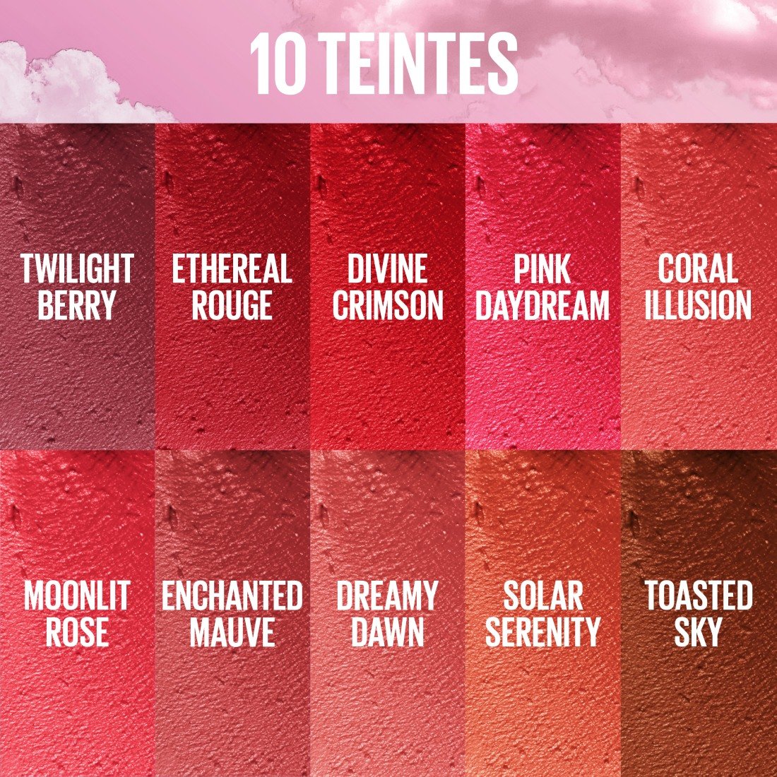 10 Nuances des Cloudtopia Mousse pour sublimer chaque carnation