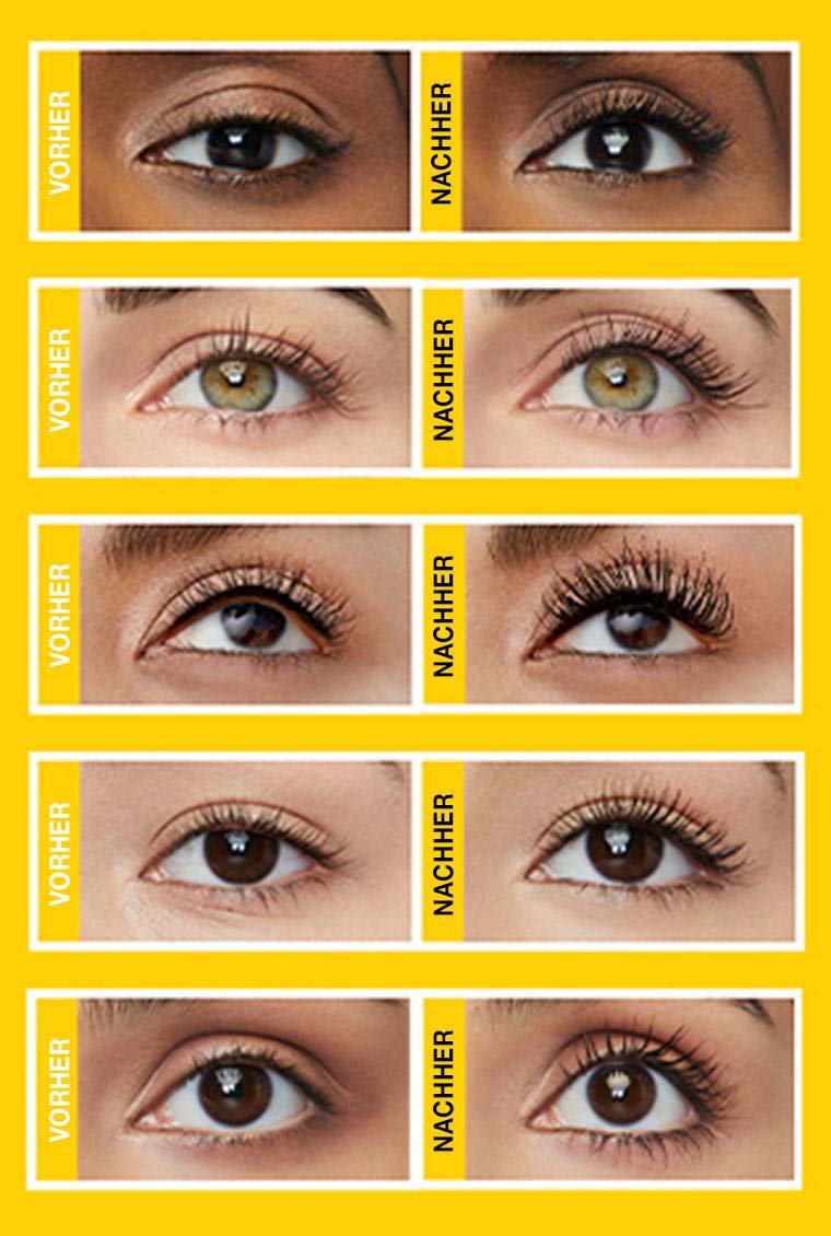 Beispielanwendung der Colossal Curl Bounce Mascara in Very Black von Maybelline New York