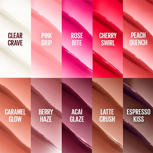 Texturabbildungen des Lifter Glaze von Maybelline New York